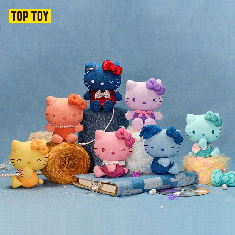 Hello Kitty Denim Series Plush Pendant Blind Box