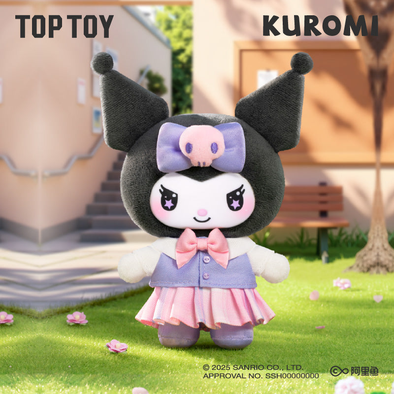 TOPTOY SANRIO KUROMI School Life Vinyl Plush Keychain Gift Blind Box