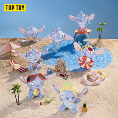 Disney Stitch Summer Beach Series Plush Charm Blind Box