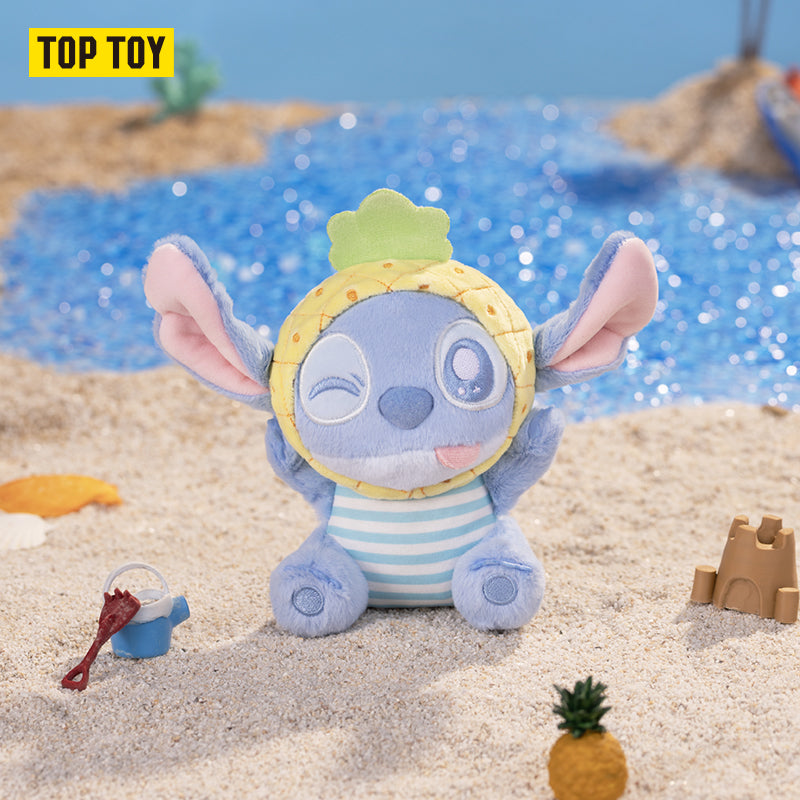 Disney Stitch Summer Beach Series Plush Charm Blind Box