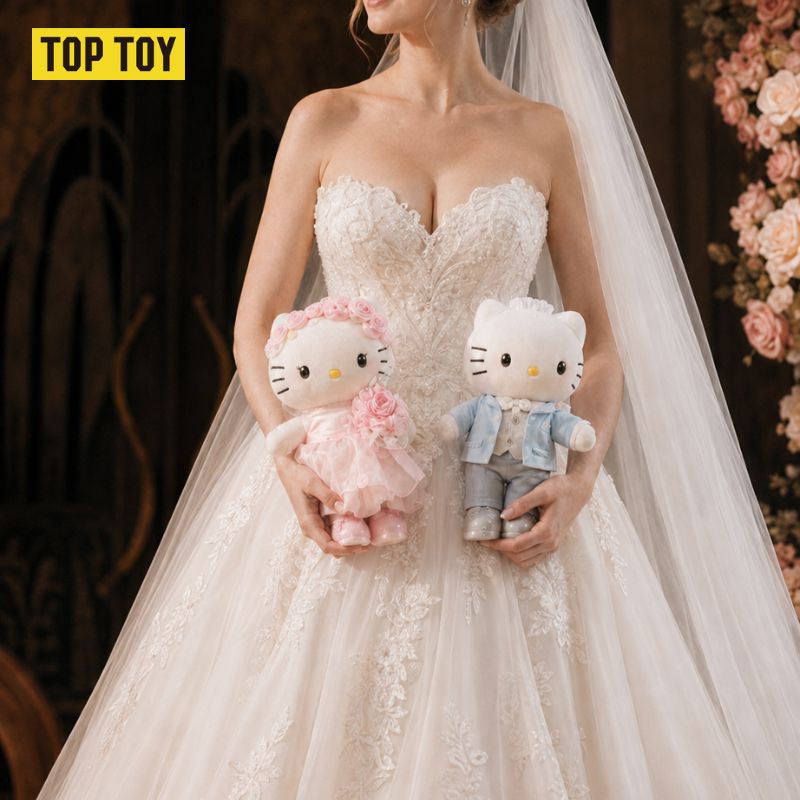 Hello Kitty & Dear Daniel Century Wedding Series 400% Plush Dolls Gift Box