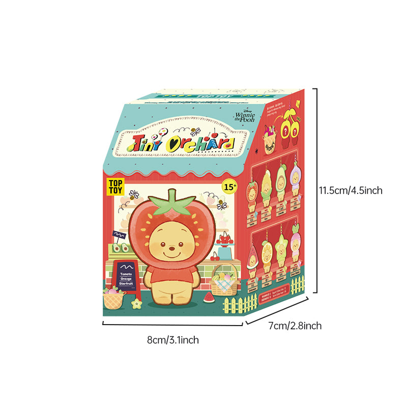 DISNEY Winnie The Pooh Tiny Orchard Fruit Keychain Series Blind Box size 2