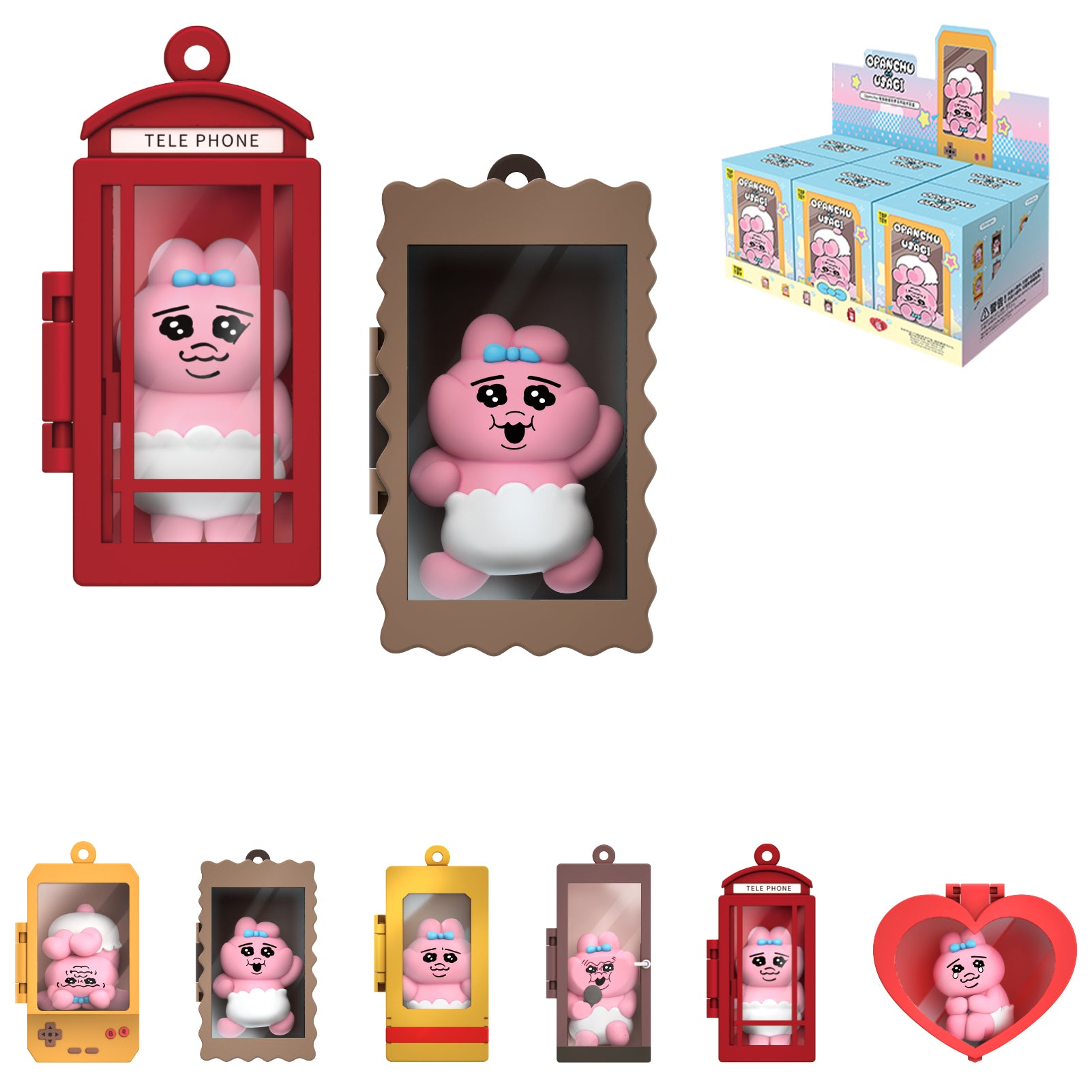 Scatola cieca portachiavi Opanchu Mianmian in miniatura della serie mondiale