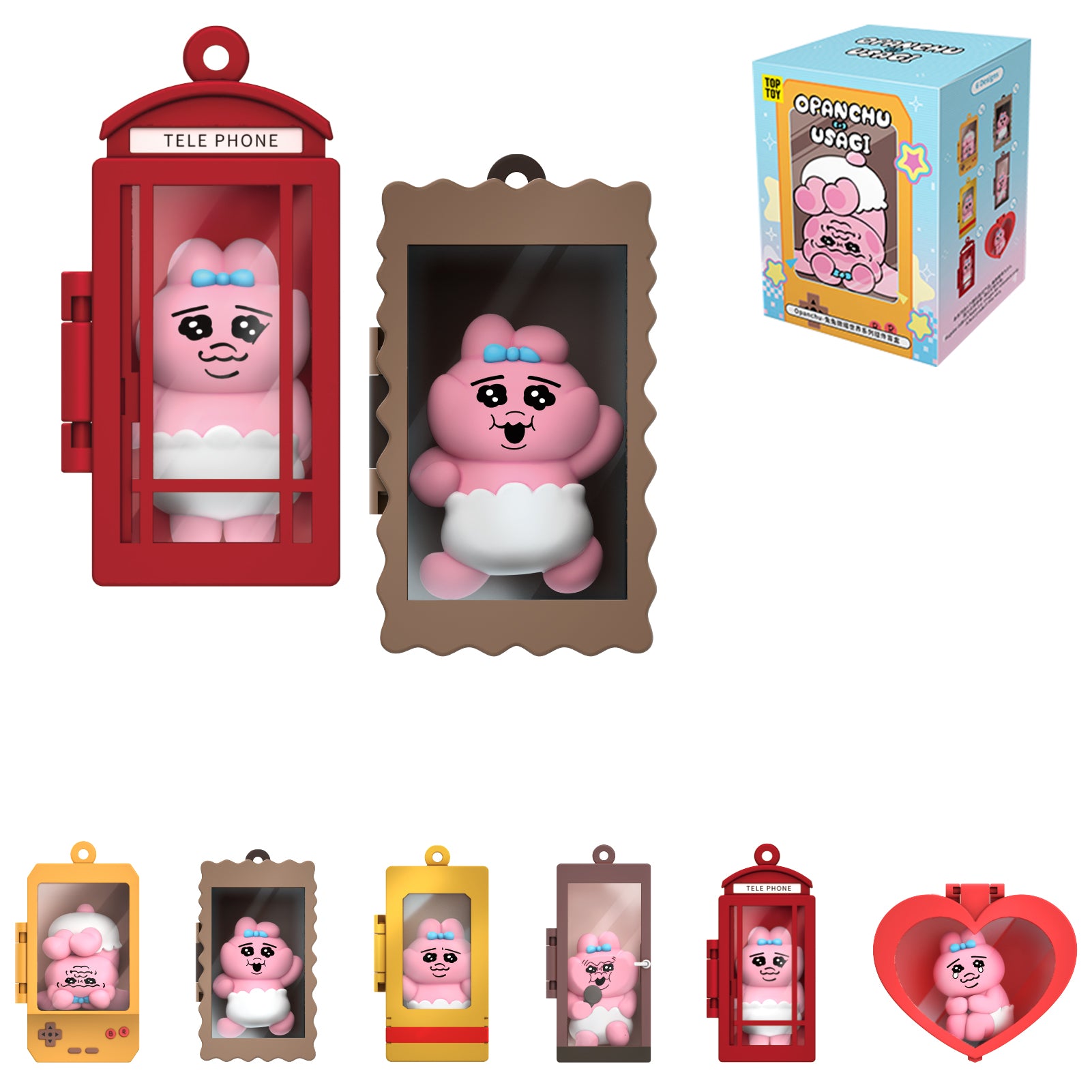 Scatola cieca portachiavi Opanchu Mianmian in miniatura della serie mondiale