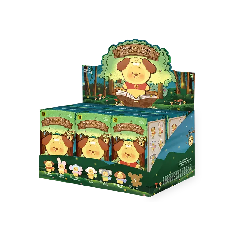 Winnie l'ourson série de livres d'histoires d'animaux en peluche porte-clés boîte aveugle