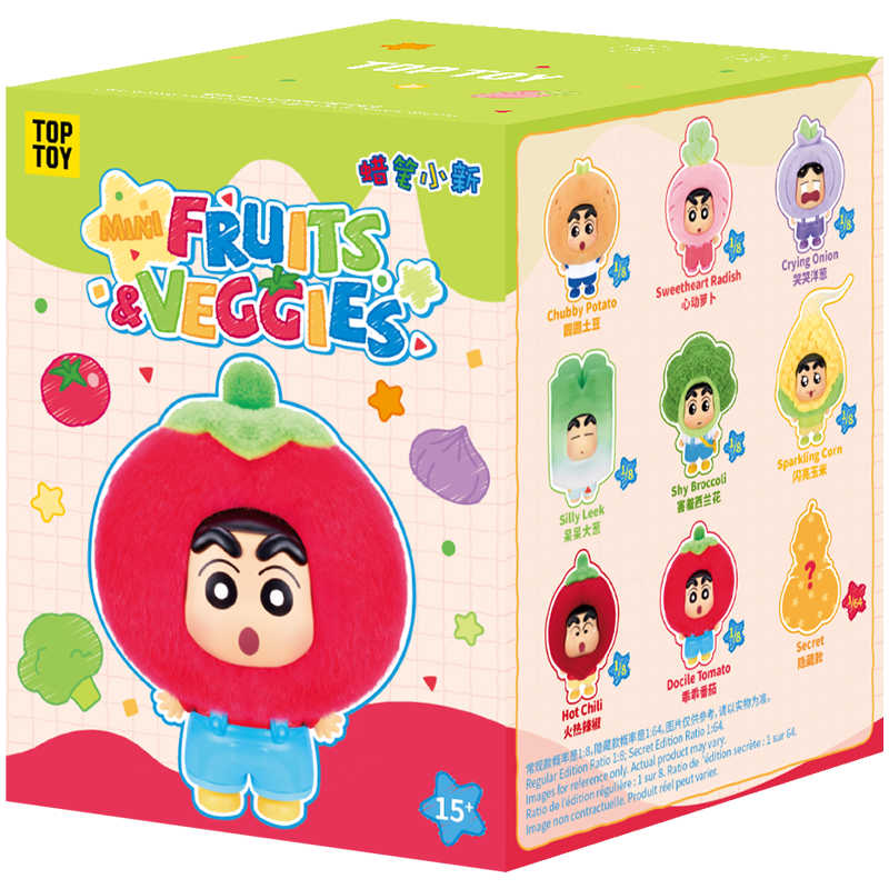 CRAYON SHINCHAN Mini Fruits & Veggies Series Pendant Blind Box