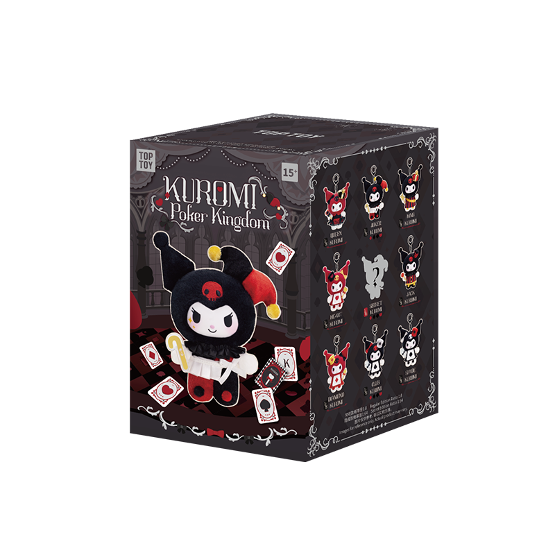 KUROMI Poker Kingdom Series Blindbox mit Plüschanhänger