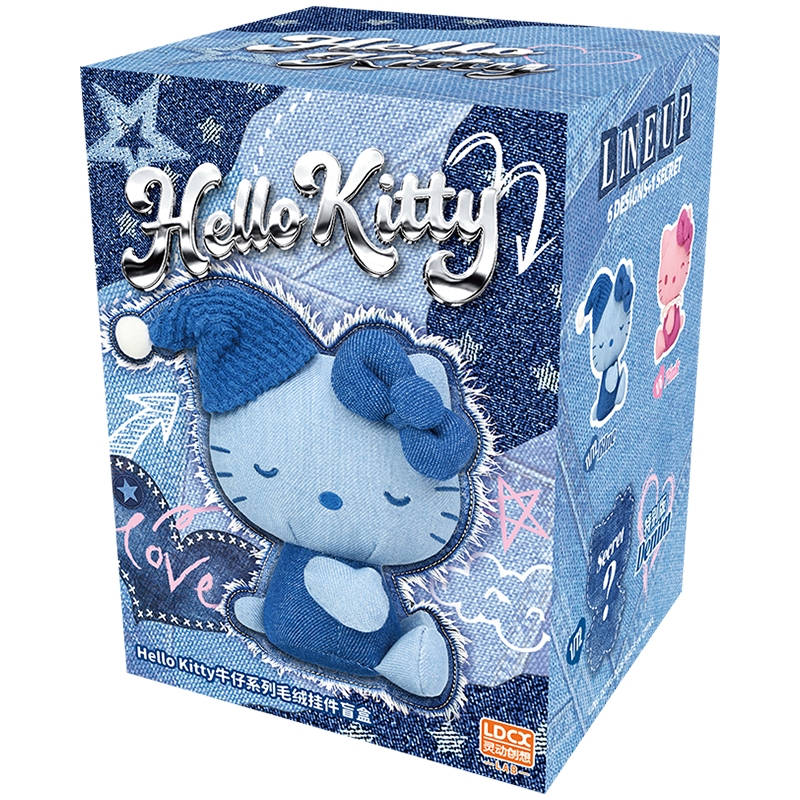 Hello Kitty Denim Series Plush Pendant Blind Box