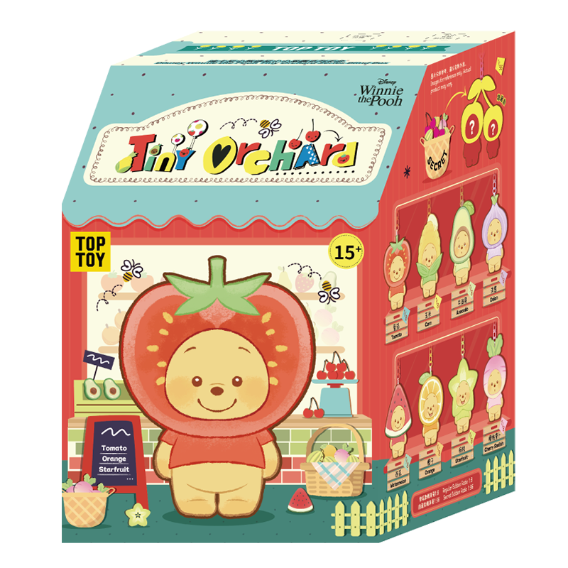 DISNEY Winnie The Pooh Kotak Buta Seri Gantungan Kunci Buah Kebun Kecil