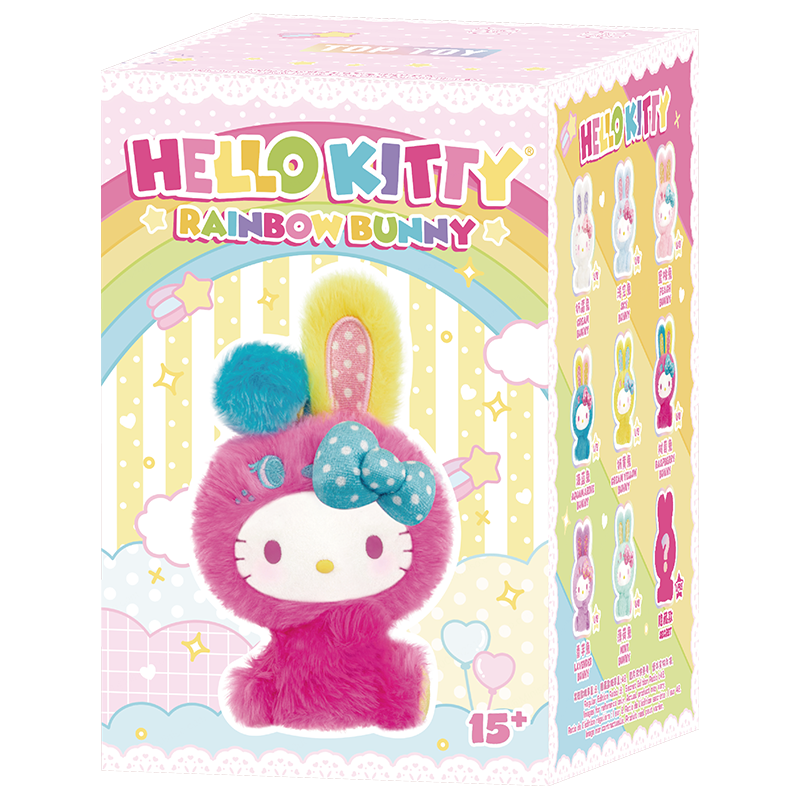 Hello Kitty Rainbow Bunny Series Plush Pendant Blind Box