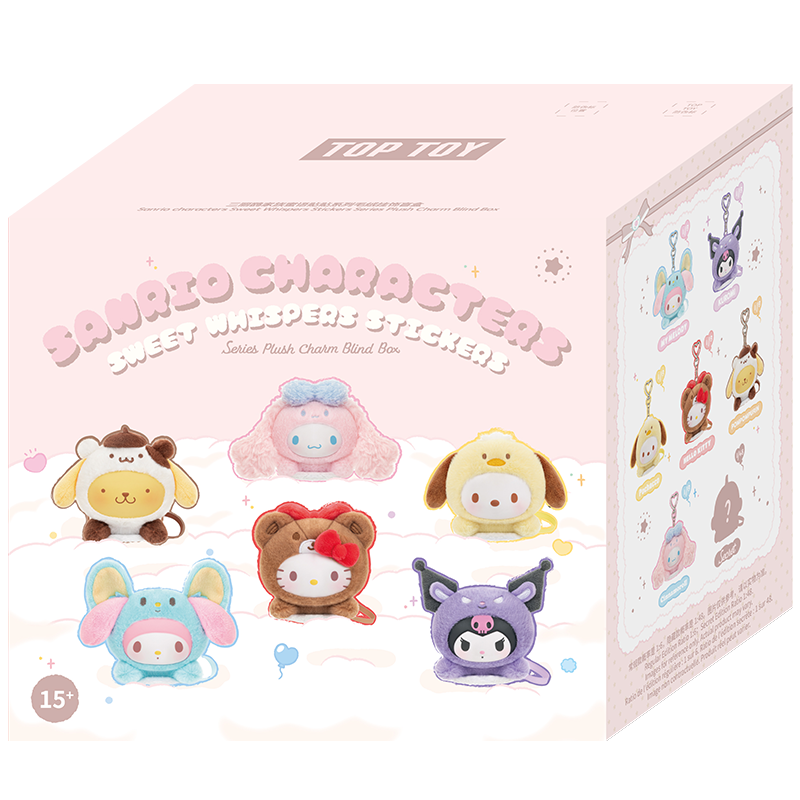 Sanrio characters Sweet Whispers Stickers Series Plush Charm Blind Box