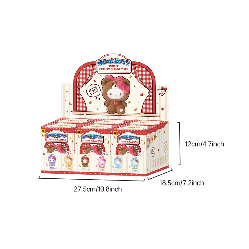 HELLO KITTY Pigiama di peluche Portachiavi in ​​peluche Serie Scatola cieca size 3