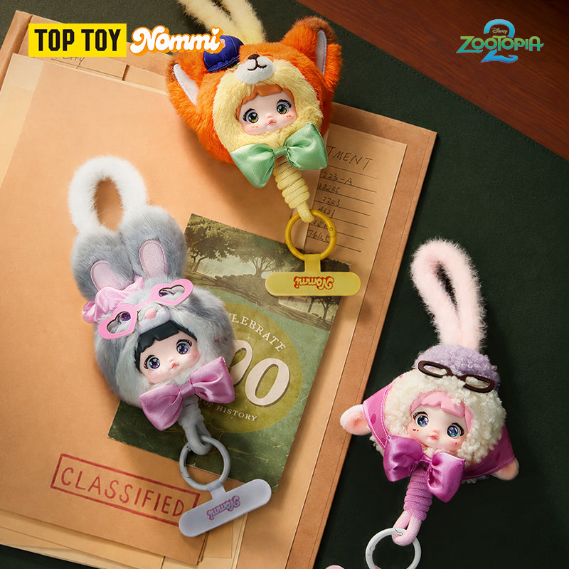 Nommi × Zootopia Metropolis Holiday Series Plush Phone Strap Blind Box