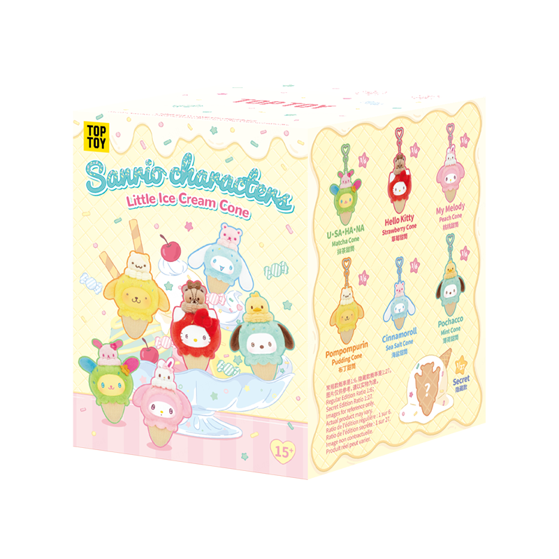 Sanrio characters Ice Cream Cone Stacking Series Plush Pendant Blind Box