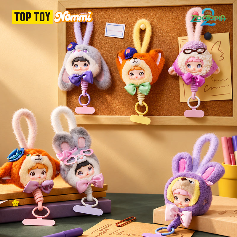Nommi × Zootopia Metropolis Holiday Series Plush Phone Strap Blind Box