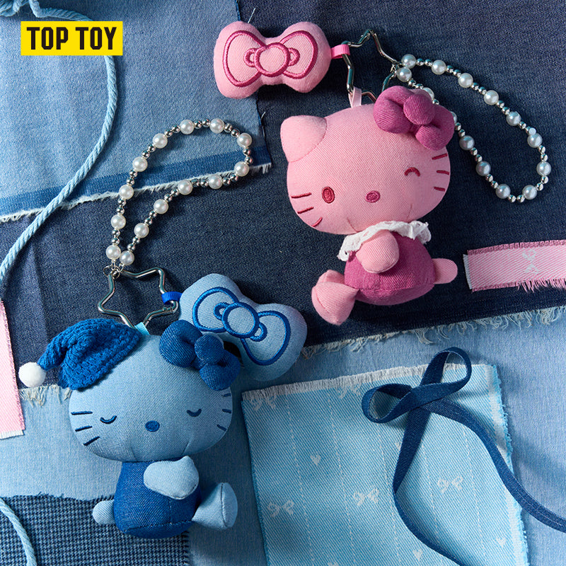 Hello Kitty Denim Series Plush Pendant Blind Box