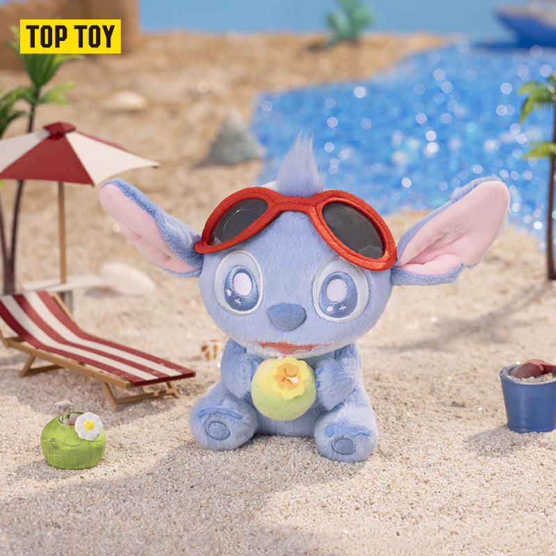 Disney Stitch Summer Beach Series Plush Charm Blind Box