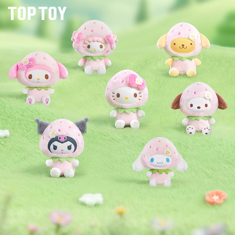 Sanrio Characters Sweet Stawberry Series Plush Keychain Blind Box