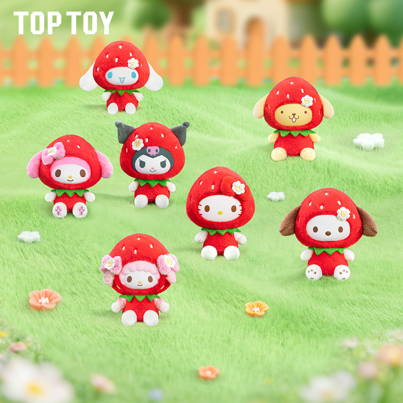 Sanrio Characters Sweet Stawberry Series Plush Keychain Blind Box