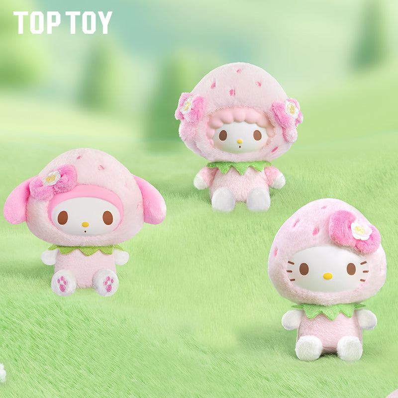 Sanrio Characters Sweet Stawberry Series Plush Keychain Blind Box