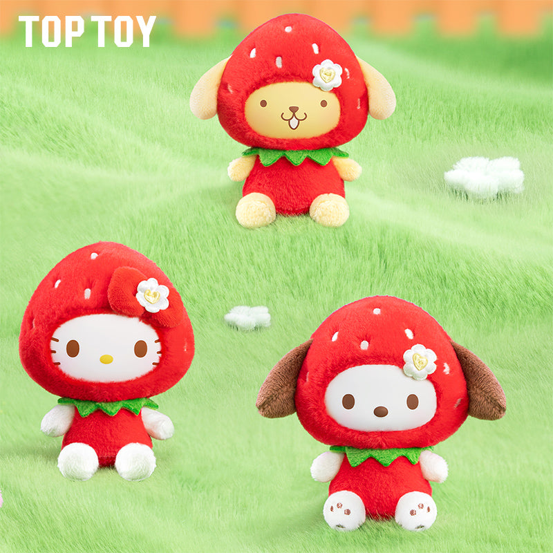 Sanrio Characters Sweet Stawberry Series Plush Keychain Blind Box