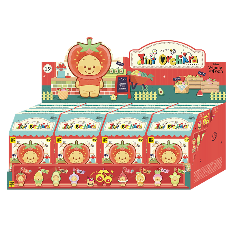 DISNEY Winnie The Pooh Kotak Buta Seri Gantungan Kunci Buah Kebun Kecil