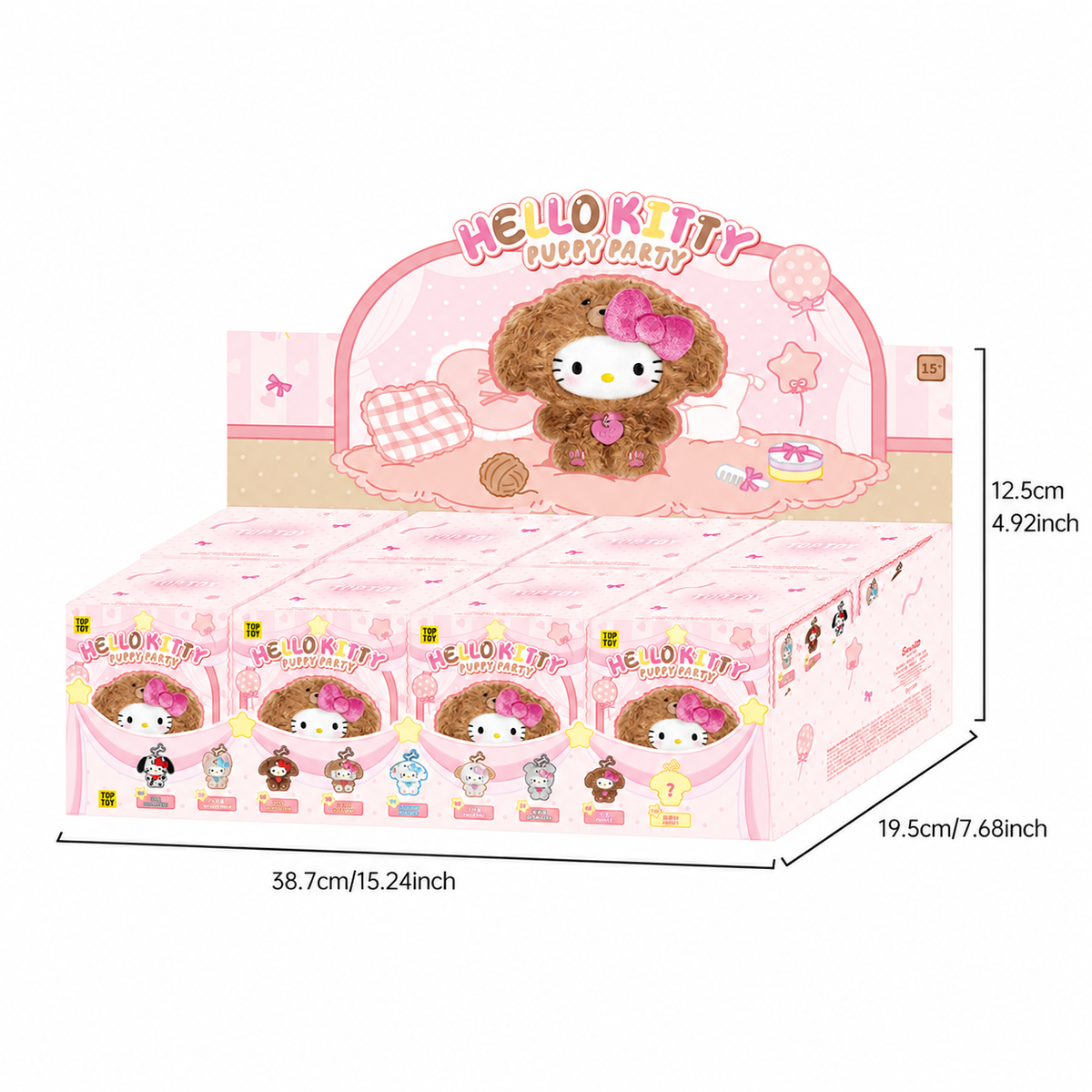 Hello Kitty Puppy Party Series Plush Pendant Blind Box size 3
