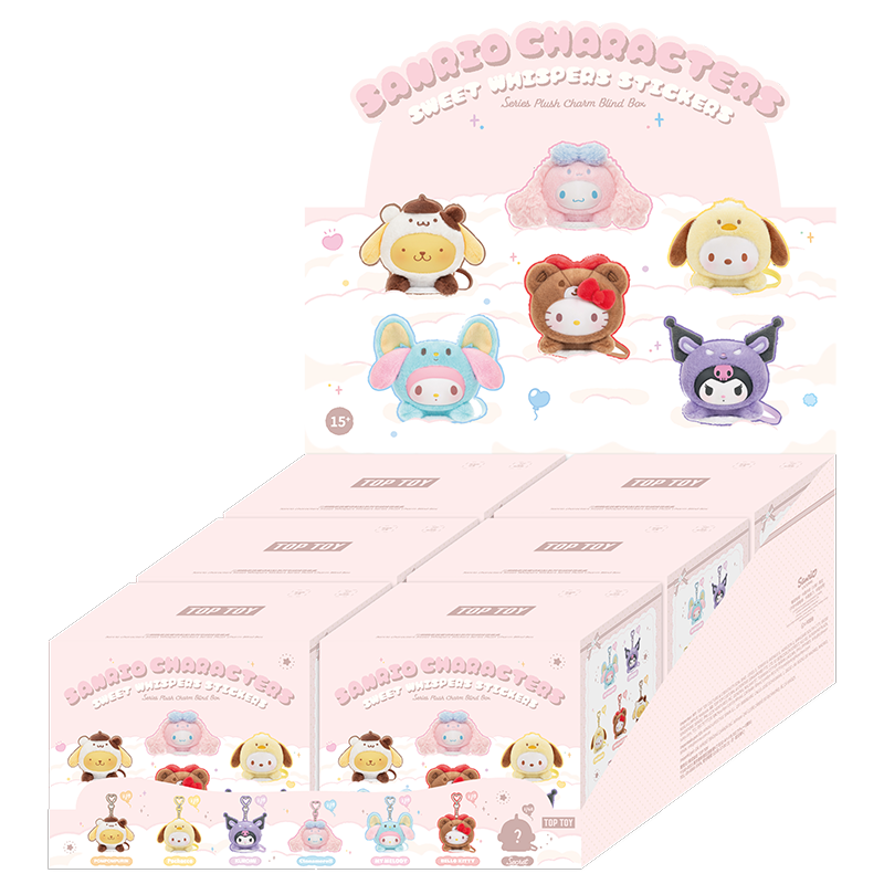 Sanrio characters Sweet Whispers Stickers Series Plush Charm Blind Box