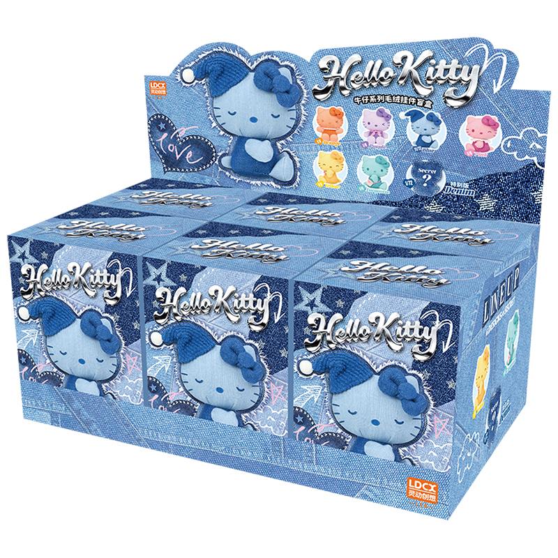 Hello Kitty Denim Series Plush Pendant Blind Box
