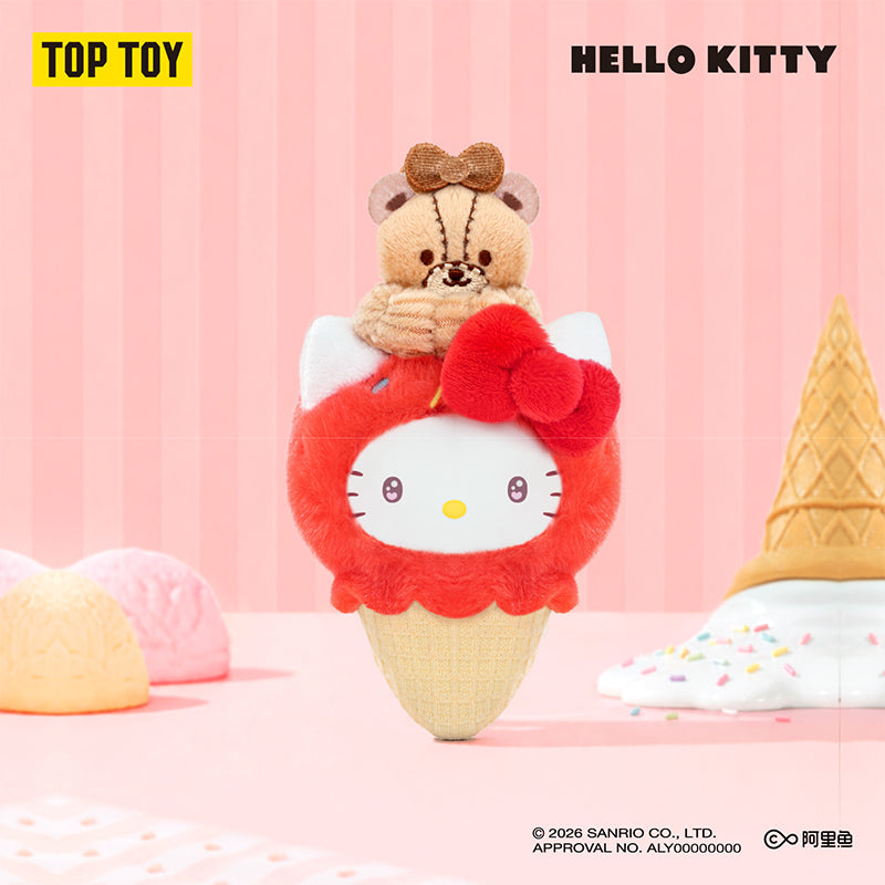 Sanrio characters Ice Cream Cone Stacking Series Plush Pendant Blind Box
