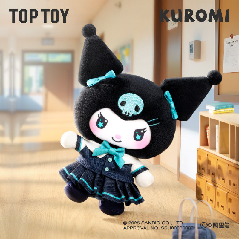 TOPTOY SANRIO KUROMI School Life Vinyl Plush Keychain Gift Blind Box