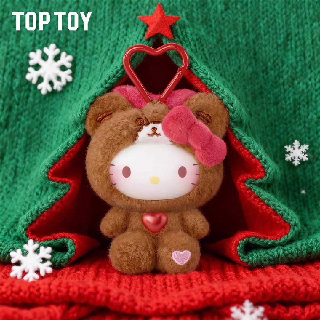 HELLO KITTY Teddy Pajamas Plush Keychain Blind Box