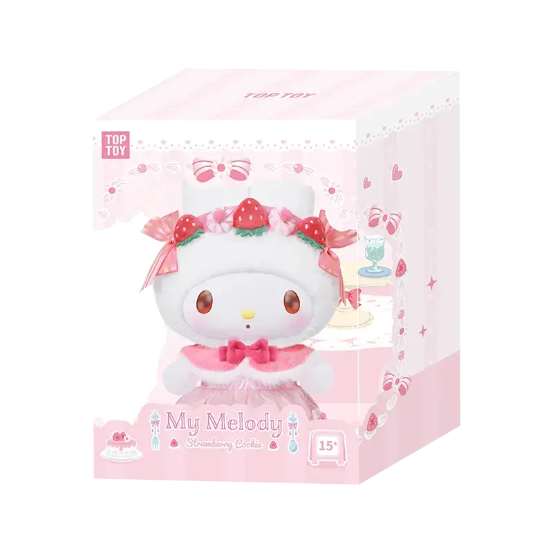 My Melody ぬいぐるみ マイメロ TopToy My Melody Strawberry Cookie & Colorful Frosting Series Vinyl Plush