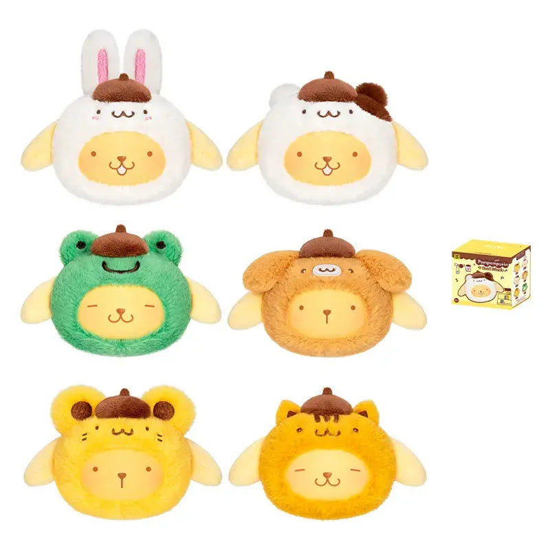 ポムポムプリン マスコット ぬいぐるみ 6個セット ポムポムプリン なかよしシリーズ ぬいぐるみキーホルダー ブラインド