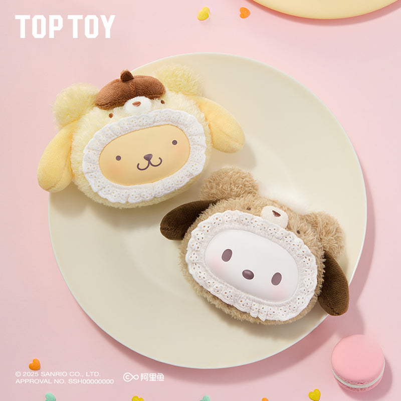 SANRIO, soffice orsetto in peluche, portachiavi, confezione regalo cieca