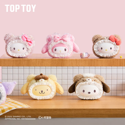 SANRIO 푹신한 테디베어 봉제 열쇠고리 선물 블라인드 박스