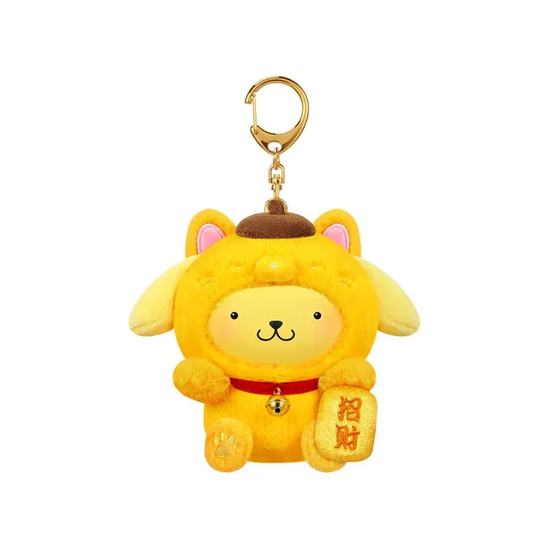 Sanrio人物招財貓系列毛絨鑰匙扣盲盒