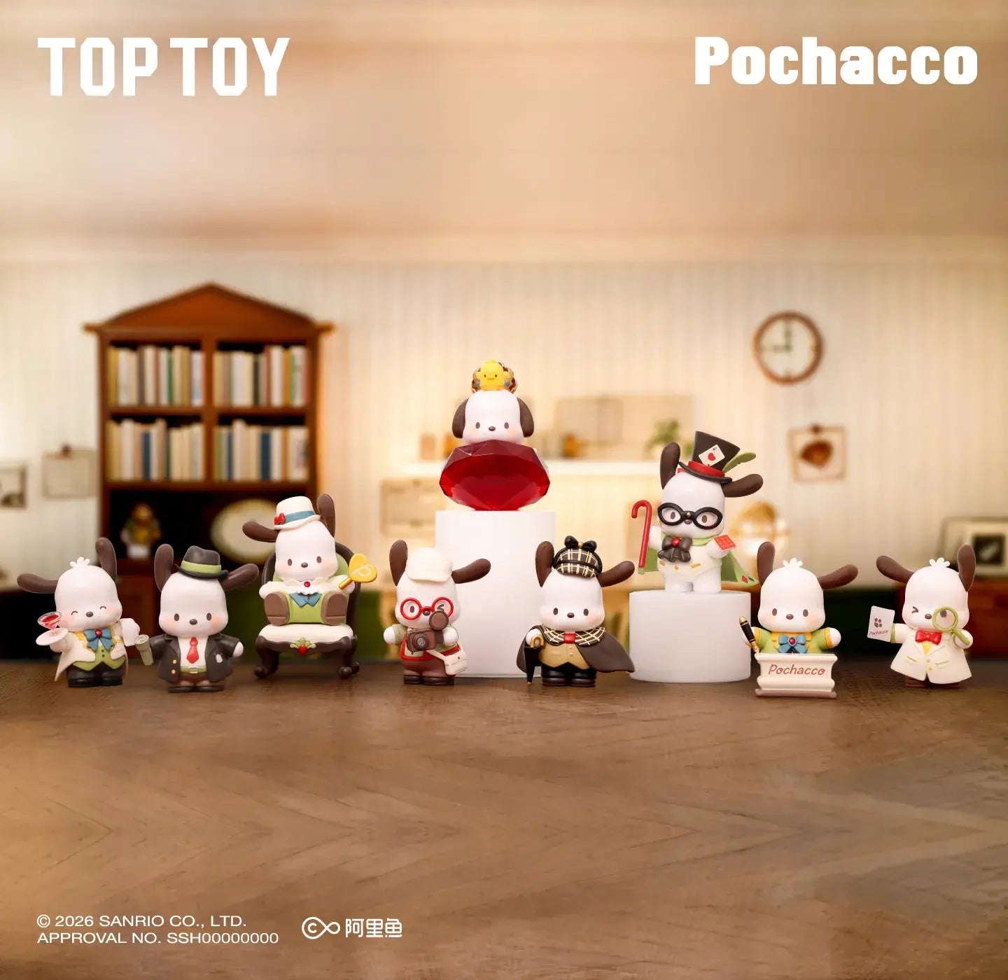 TOPTOY Pochacco Diamond Detective Series Figures Blind Box