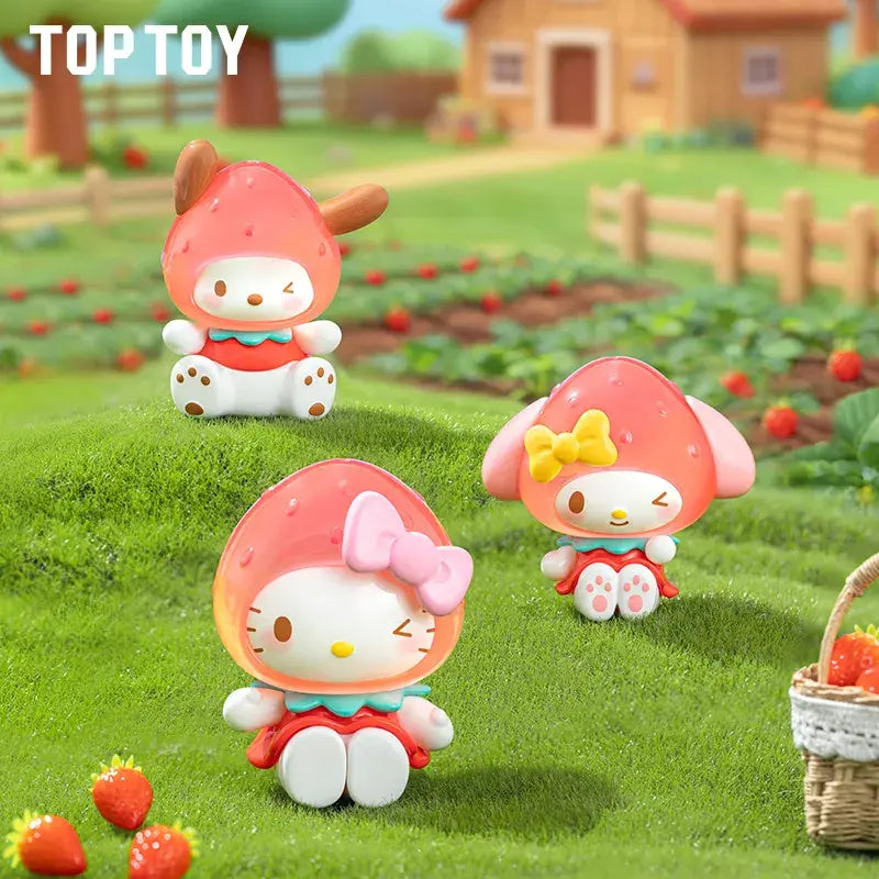 Sanrio Characters Stawberry Candy Series Mini Vinyl Keychain Pendant Blind Box