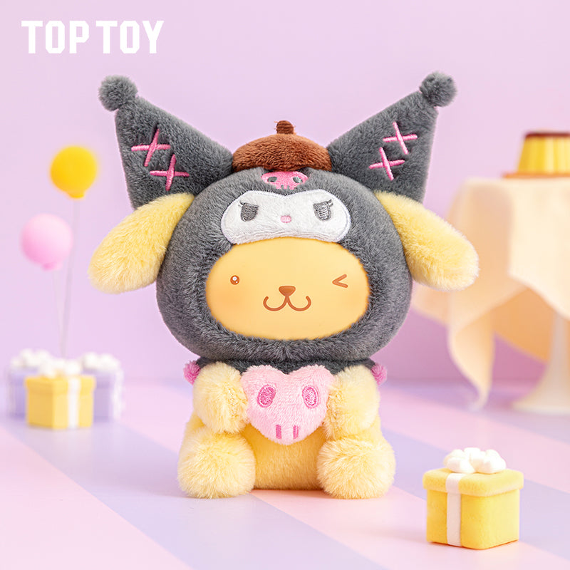 TOPTOY Sanrio Characters Kuromi Party Keychain Series Plush Blind Box POMPOMPURIN