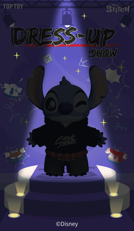 TOPTOY Stitch  Dress Up Show Series Plush Gift Blind Box