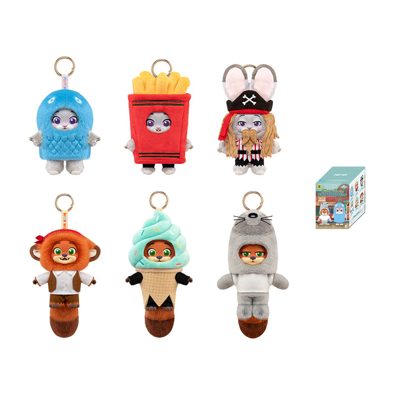 TOPTOY ZOOTOPIA 2 NICK & JUDY Best Undercover Keychain Plush Series Figure Blind Box 2
