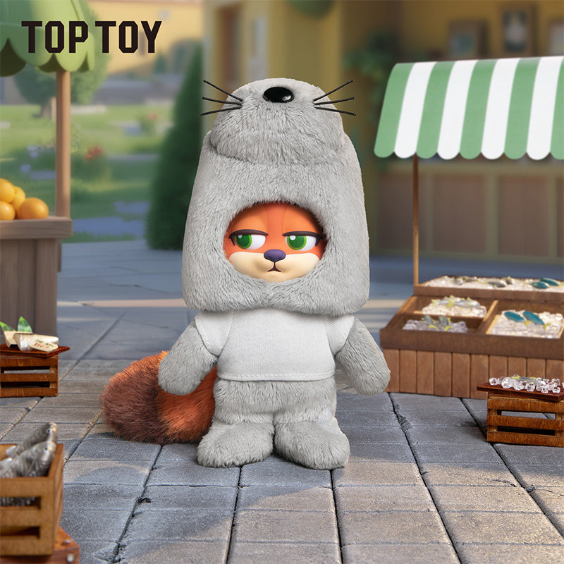 TOPTOY ZOOTOPIA 2 NICK & JUDY Best Undercover Keychain Plush Series Figure Blind Box Lovable Seal