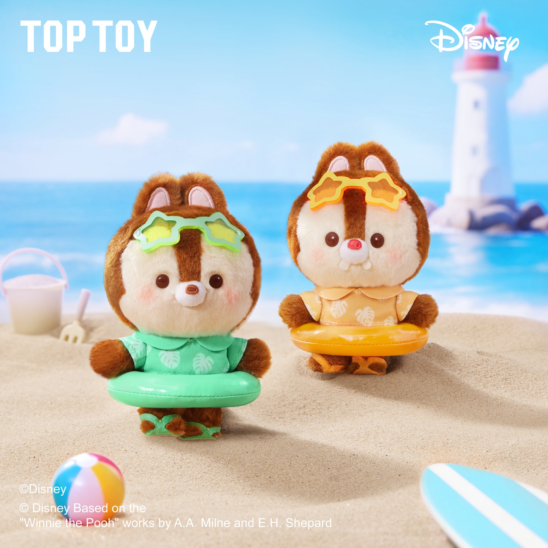 Disney Summer Swim Ring Series Plush charm Blind Box