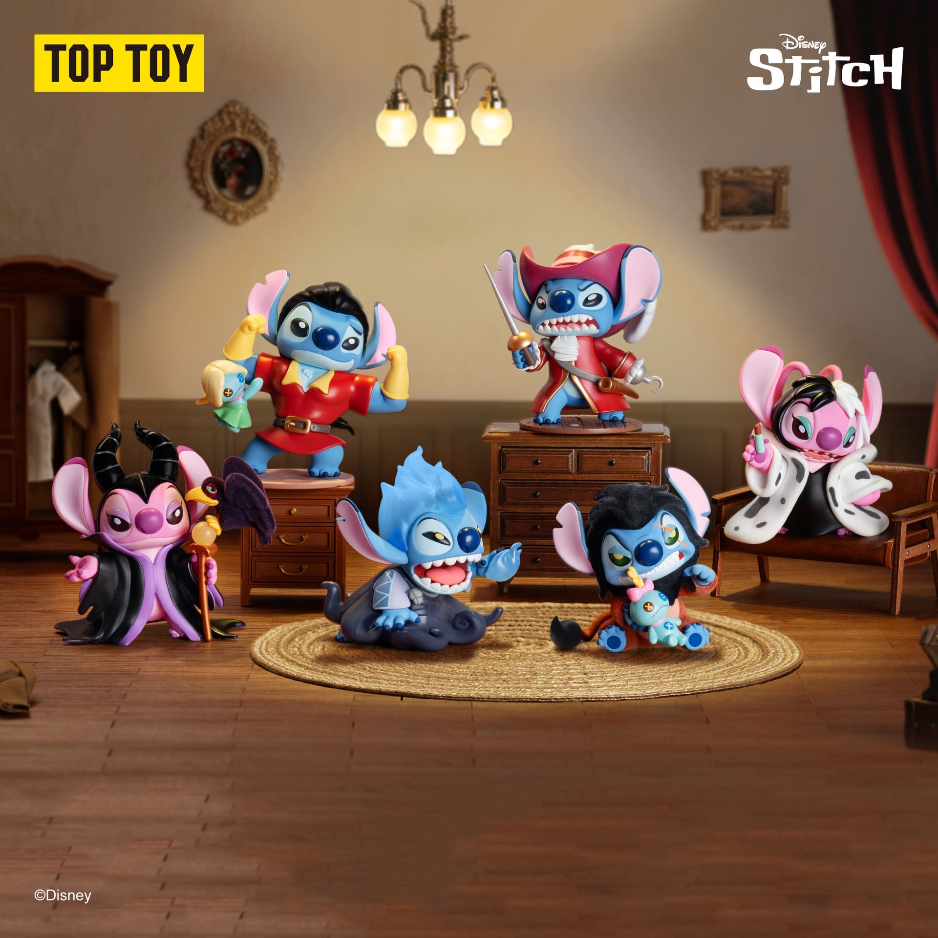 Disney Stitch & Angel x Villains Magical Closet Series Figures Blind Box