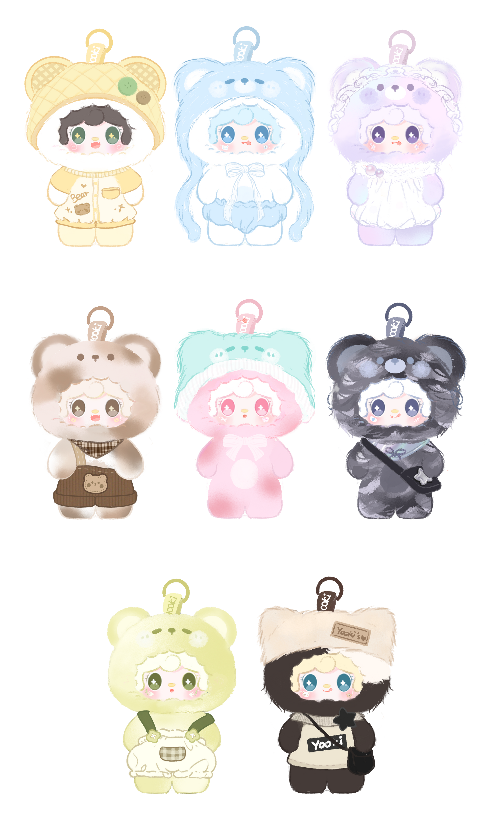 YOOKI Little Bear Hibernation Plan Plush Keychain Series Blind Box