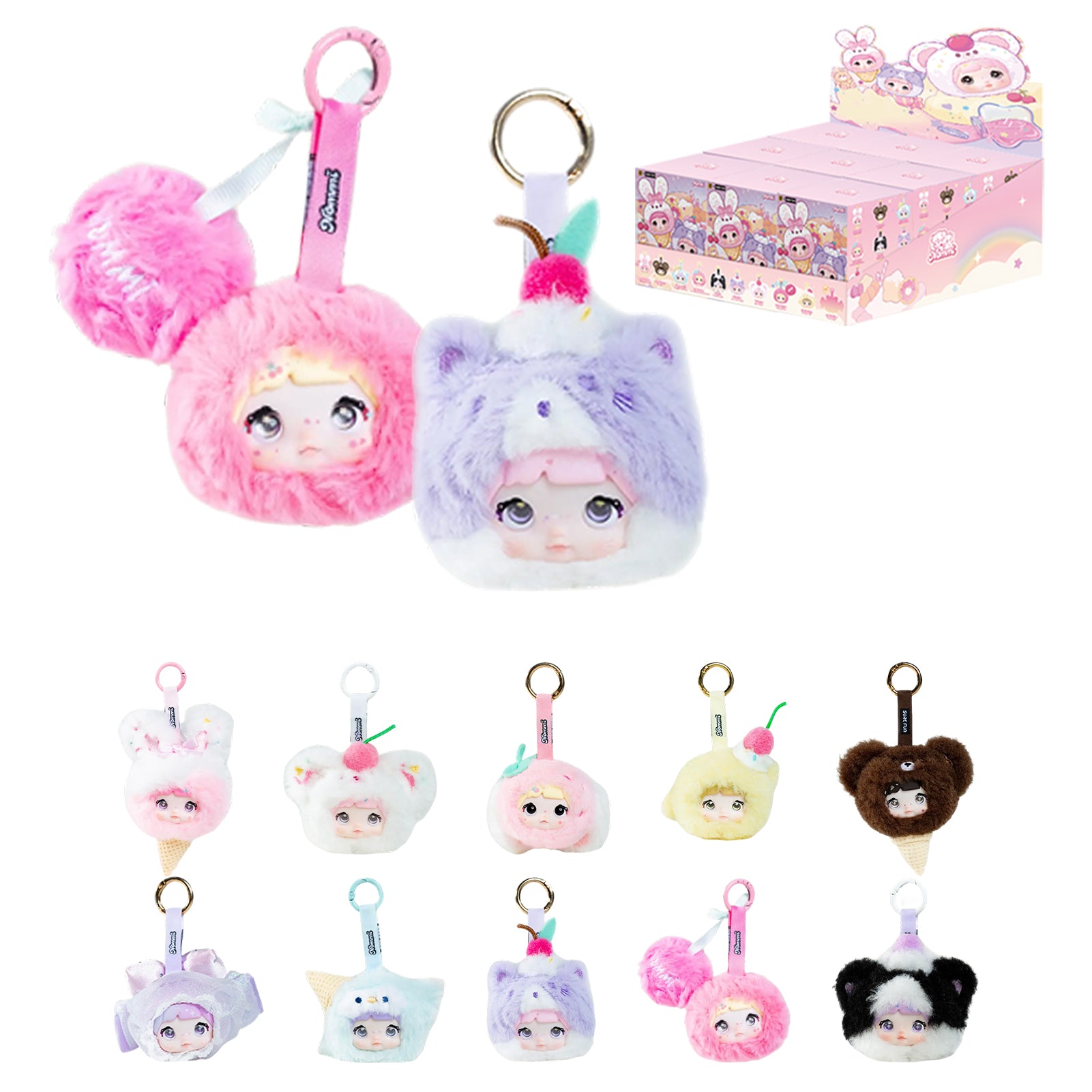 Nommi Sweetness 100% Series Plush Keychains Gift Blind Box
