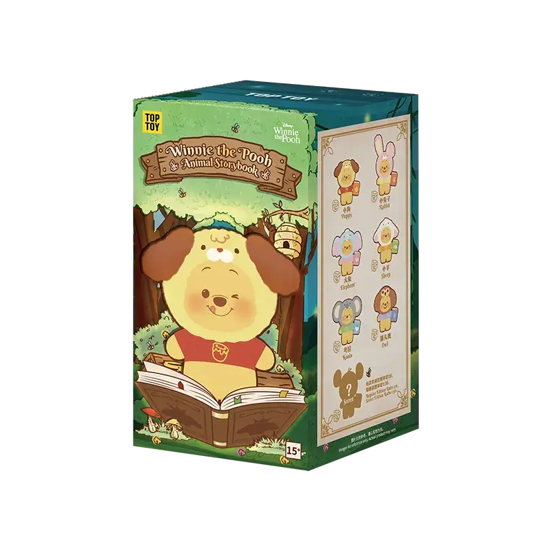 Winnie l'ourson série de livres d'histoires d'animaux en peluche porte-clés boîte aveugle
