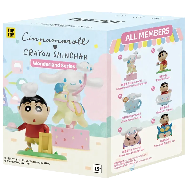 CINNAMOROLL X CRAYON SHINCHAN  Wonderland Series Figures Blind Box