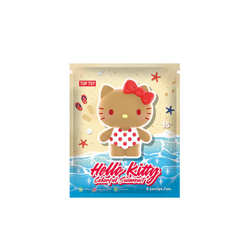 Hello Kitty Colorful Swimsuit Series Mini Figures Surprise Bag (5pcs/Bag)